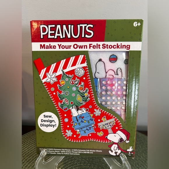 Innovative Designs Other - Innovative Designs Peanuts Snoopy Design Sew Make Your Own Felt Stocking Kit New